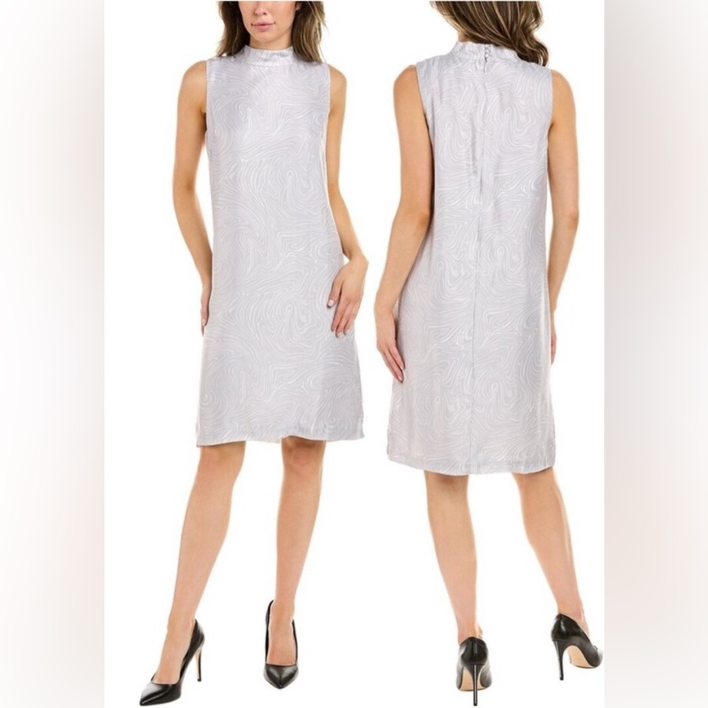 J McLaughlin NWT Serafina grey marble malachite swirl casual sleeveless dress